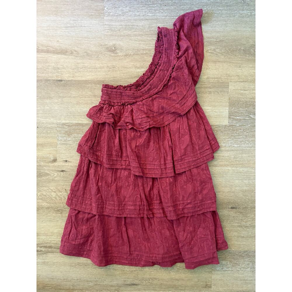 Cleobella Cosette one-shoulder tiered mini dress - Picture 2 of 6